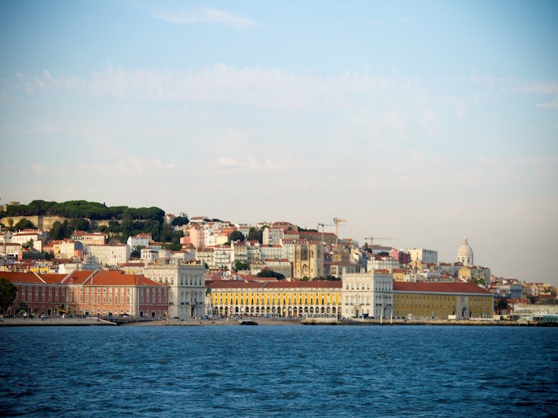 Downtown Lisbon as seen from the river