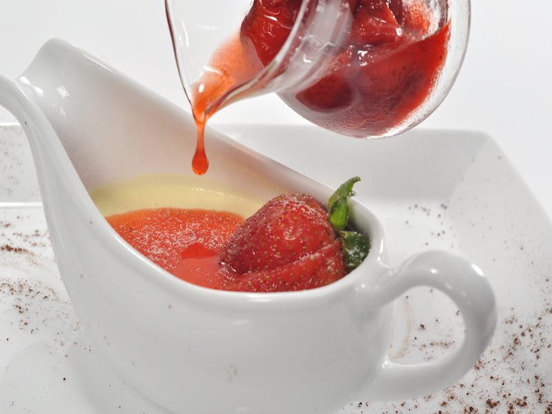 strawberry pannacotta